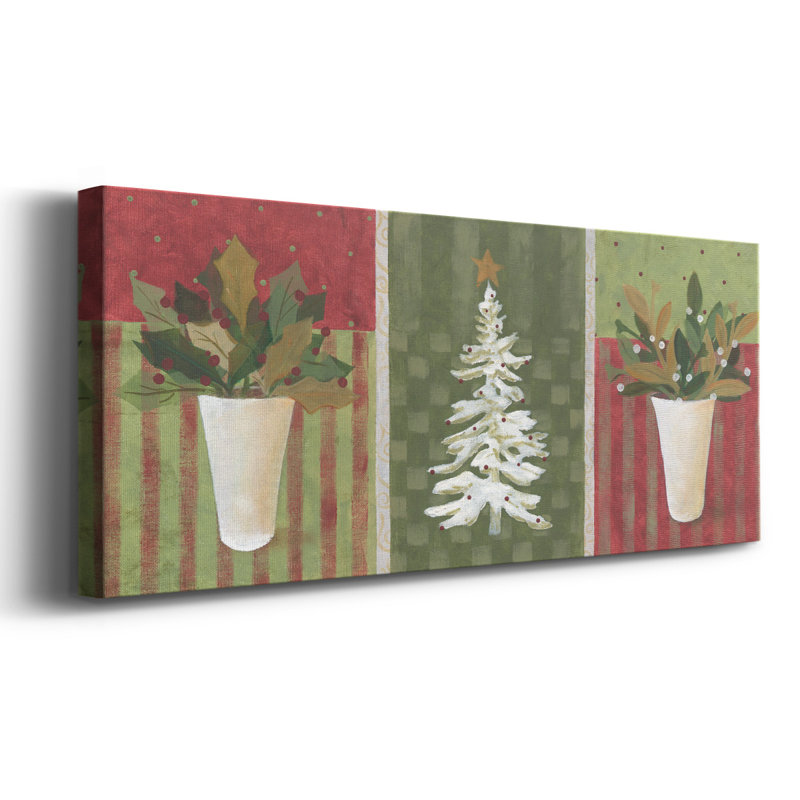 Verdure des Fêtes sur toile, H 12 po x l 30 po x P 1,5 po