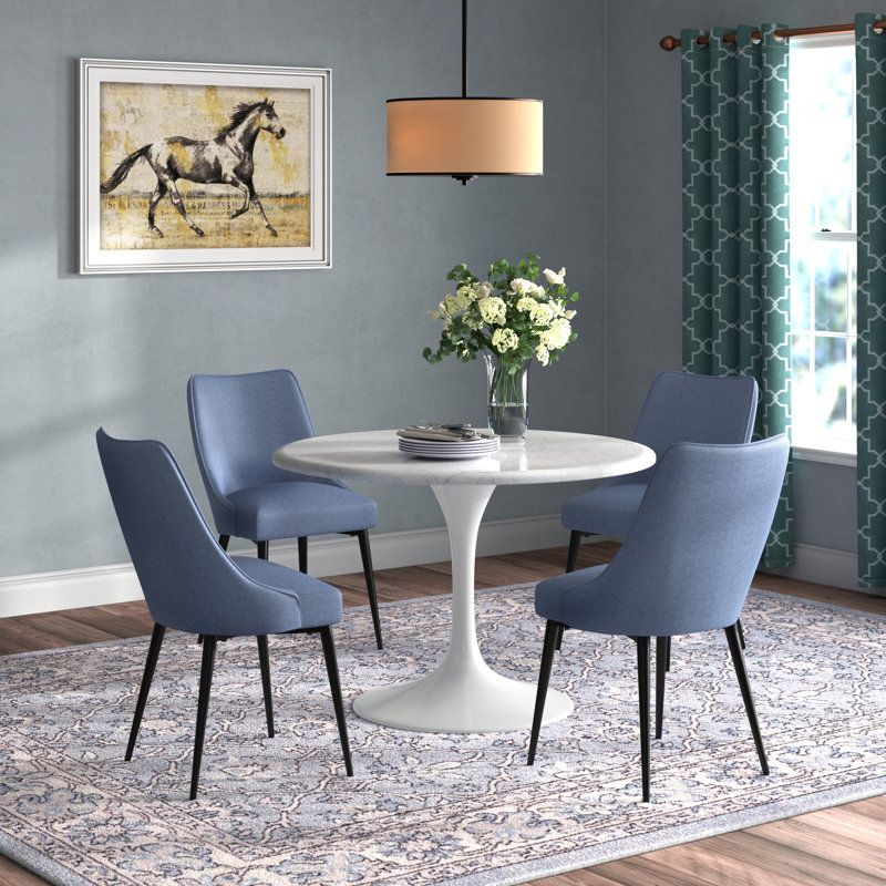 Ensemble repas 4 personnes Mcmullan, Bleu, Blanc