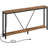 63" Extra Long Sofa Console Table With Charging Station, 2-tier Behind Couch Table With V-brace, For Narrow Entryway, Hallway, Living Room, Rustic Brown Bf166uxg01
