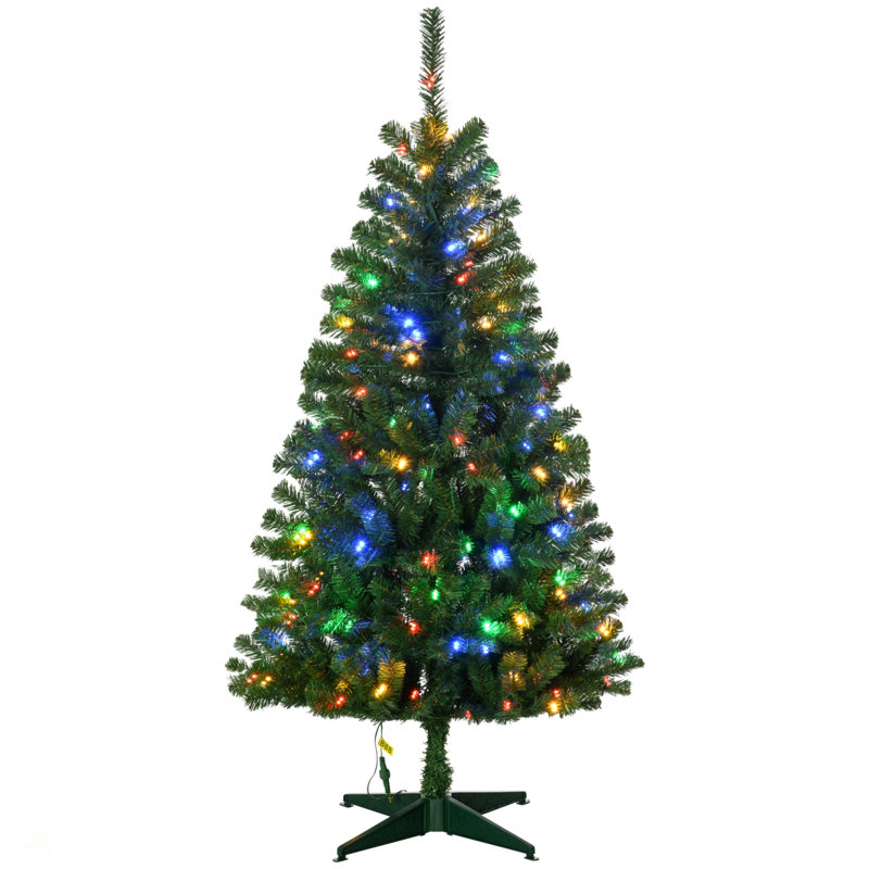  Grand arbre de Noël artificiel avec 365 branches et 152 lumières DEL, ouverture automatique pour une installation facile et décoration de Noël