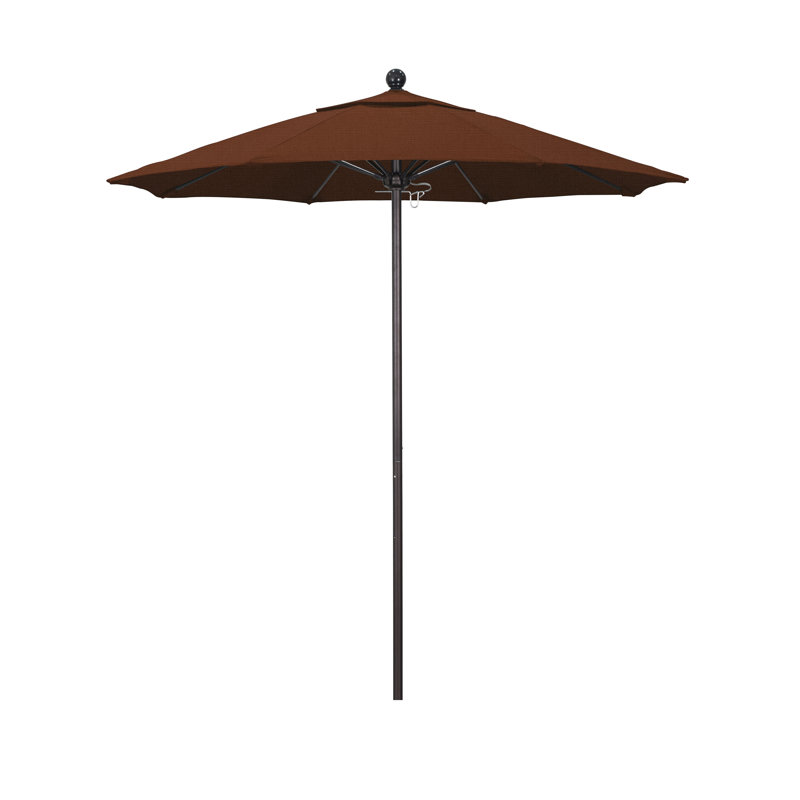Hibo 90'' Market Sunbrella® Umbrella, Canvas Terracotta Sunbrella® Canvas, Dark Bronze