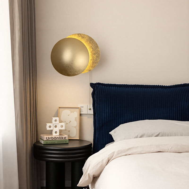 LED Flush Mounted Wall Sconce Iron, Brass