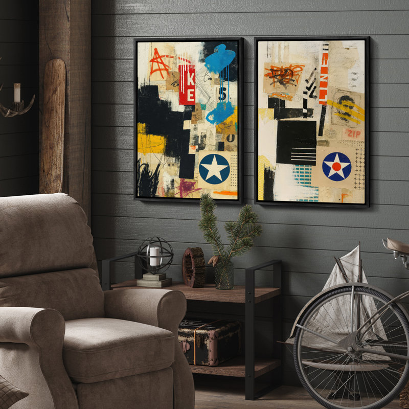 Art mural encadré, rétro, antique et classique pour chambre à coucher - 16 po x 24 po, Noir, H 24 po x l 16 po
