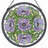 12"H Purple Flowers Stained Glass Window Panel-2078415419