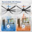 Ventilateur de plafond standard à 8 pales avec télécommande et ensemble d'éclairage Jamii-Leigh inclus-2030655099-2041658774-2054320447