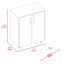 Armoire de rangement, porte double et roulettes
