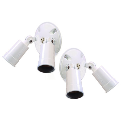 2 Pack Of Floodlights Collection 2-Light Outdoor White Light Fixture
