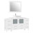 Ravenna 60" Freestanding Single Sink Bathroom Vanity with Engineered Marble Top and Matching Mirror-27042755