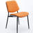 Of 2 Mid Century Modern Dining Chairs, Orange Pu Fabric, Walnut , Metal Legs, Ergonomic & Fashionable For Room Kitchen Office Mid-Century Upholstery, Back, Waterproof