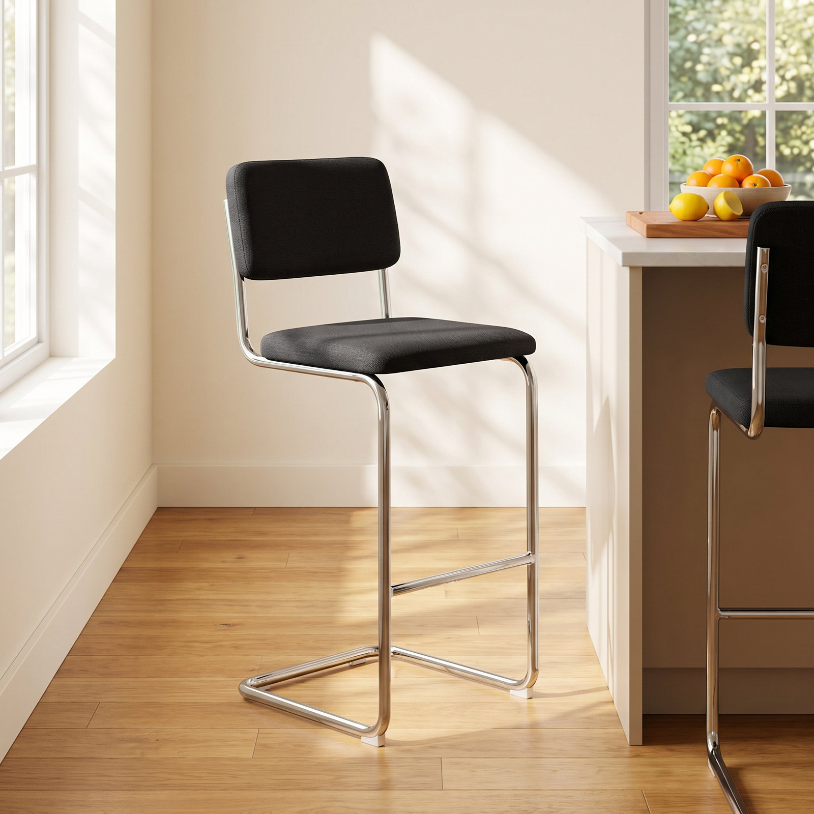 Walsh 30" Bar Stool, Black, Counter Stool (24” Seat Height)