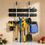 Rangement mural robuste pour outils de 64 pouces avec crochets réglables en acier allié