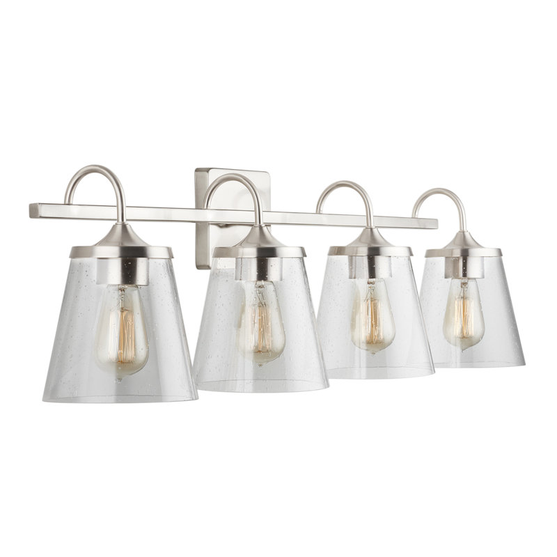 Éclairage pour meuble-lavabo à intensité variable Esley, Nickel brossé, 4