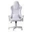 Fauteuil de jeu pivotant à roulettes en velours blanc