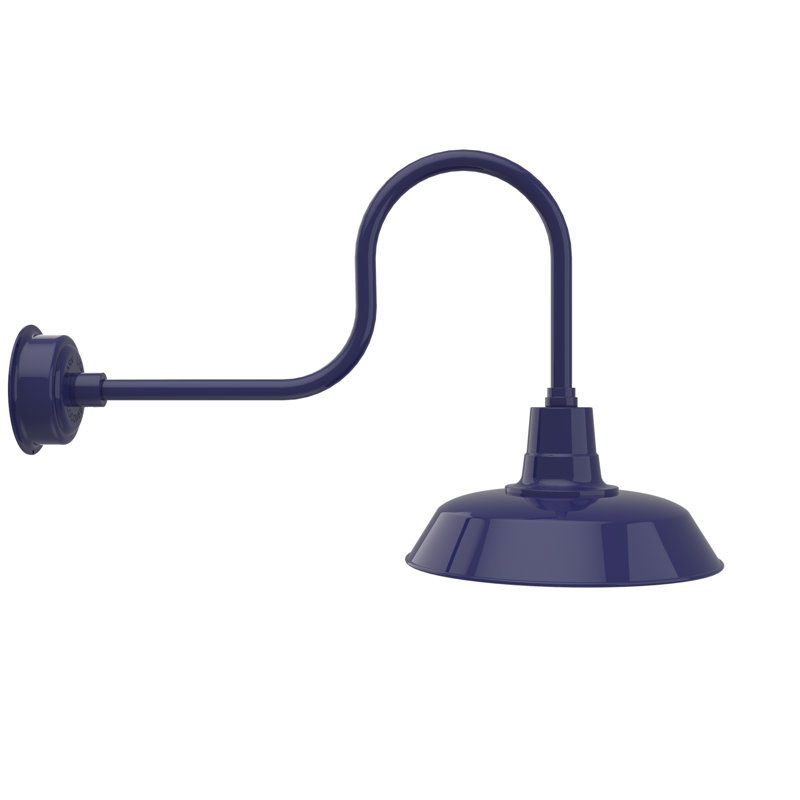Luminaire de grange d’extérieur à del Haleigh, Bleu de cobalt, H 23,13 po x l 16 po x P 39 po