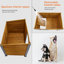 Extérieur et intérieur pour chien en bois avec asile pour grands chiens - Structure de structure en bois massif
