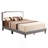 Charming Full Bed With Subtle Light Grey Finish
