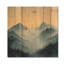 Misty Mountain Sunrise II - paysage de montagne, décoration murale en bois - sur bois de pin naturel-371235923