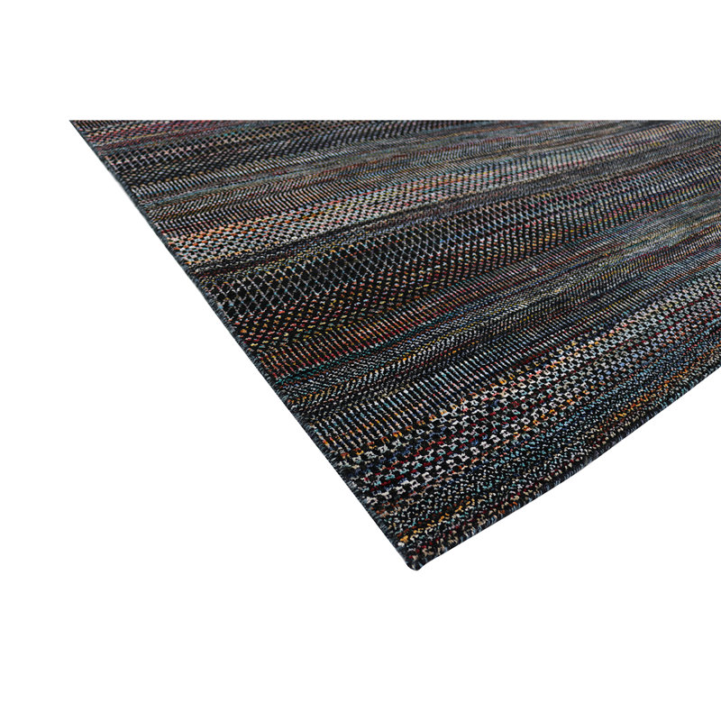 Area Rug in Black/Gray/Navy, Rectangle 4' x 6'
