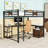 2 Drawers Queen Loft Bed With Desk, Shelves And Guardrails