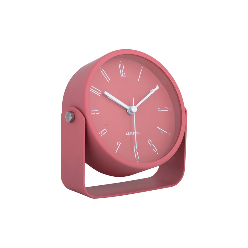 Numerical Iron Mechanical Alarm Tabletop Clock, Red