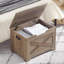 Coffre de rangement, coffre en bois avec charnière de sécurité et plateau relevable, banc de rangement pour entrée, chambre à coucher, salon, assemblage facile