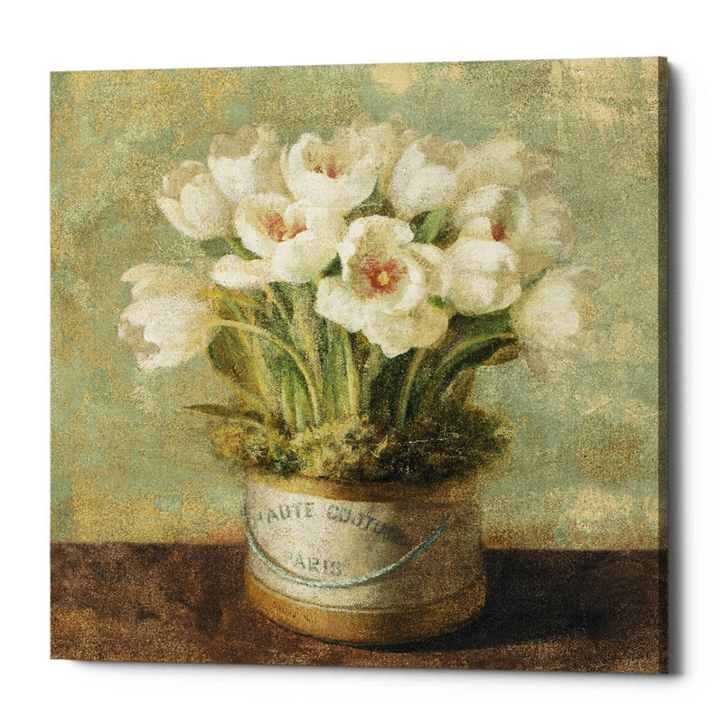 «Hatbox Tulips», impression sur toile tendue