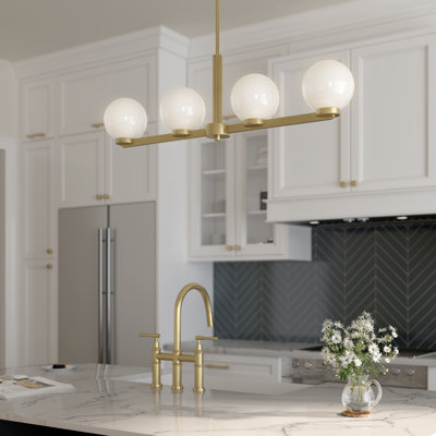 Ahadzi 36" Wide 4-Light Linear Chandelier