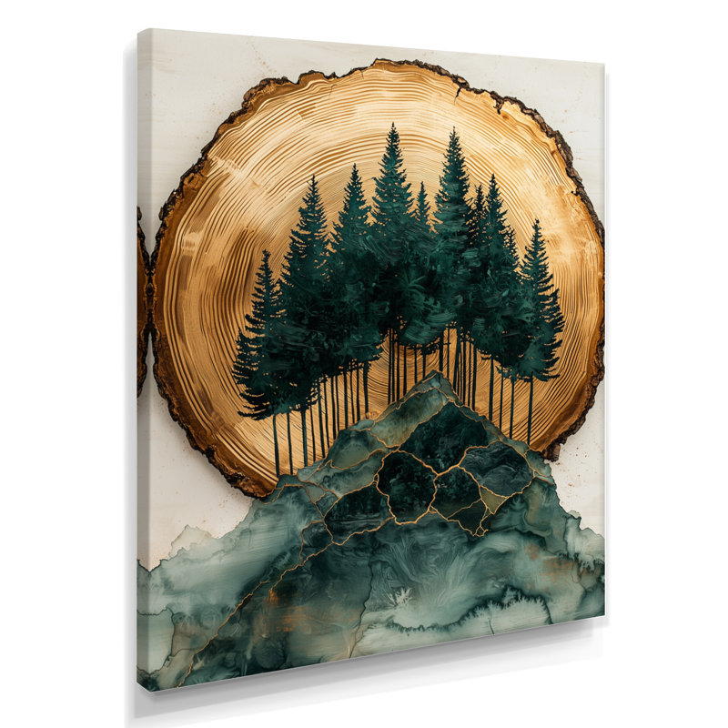 Gine - paysages, art mural sur toile, H 32 po x l 24 po, Toile tendue, Ne s’applique pas