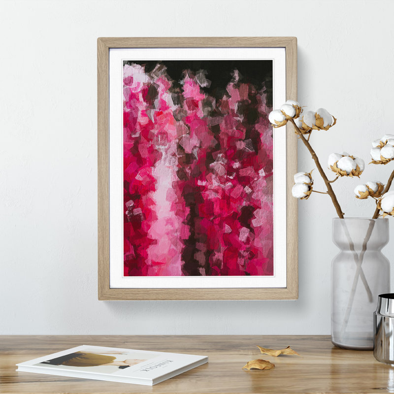 Heading Up Abstract - Single Picture Frame Painting, 34cm H x 25cm W x 2cm D, Oak