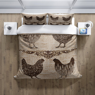  Ensemble de housse de couette Chicken