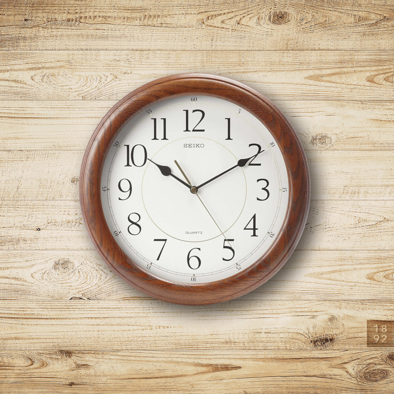 QXA129BLH Wall Clock, Brown