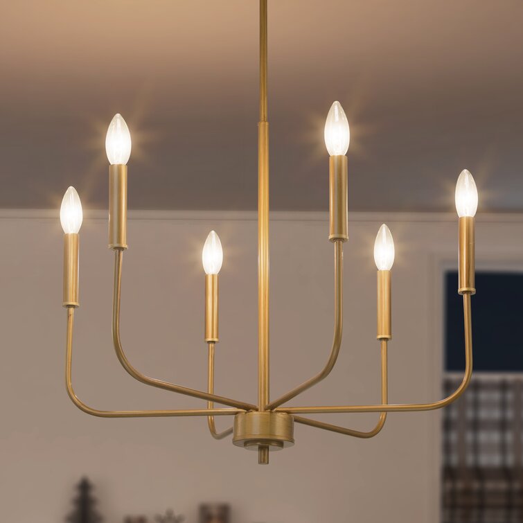 Reagan 6 - Light Candle Style Classic/Traditional Chandelier