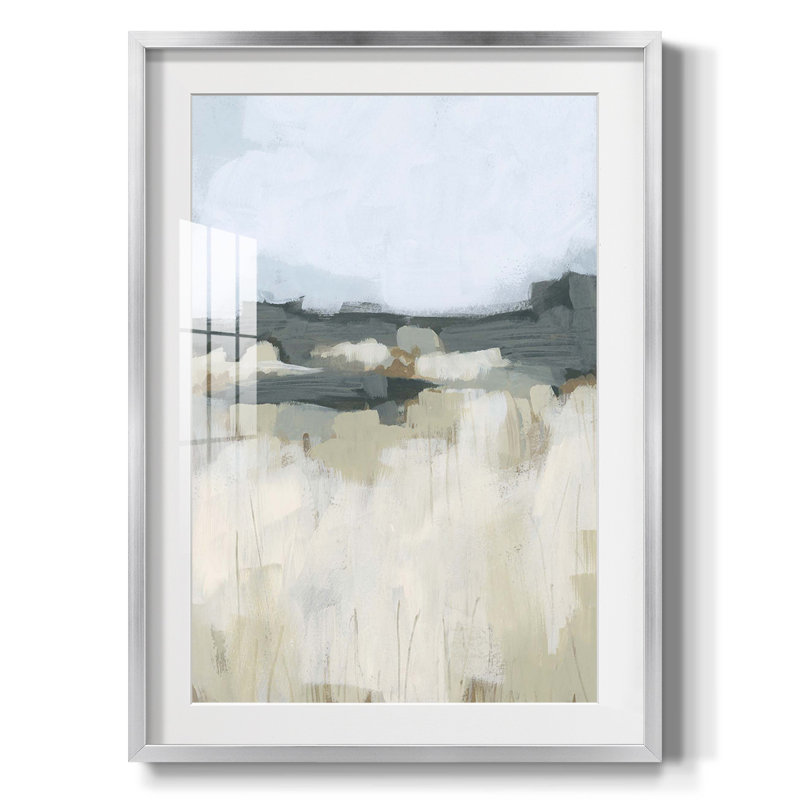 Coup de pinceau Badlands I - impression encadrée, H 28,5 po x l 20,5 po, Argent argent