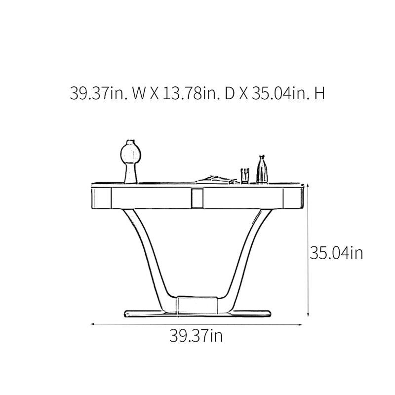 Console Modern Minimalist Luxury, H 35,04 po x l 39,37 po x P 13,78 po