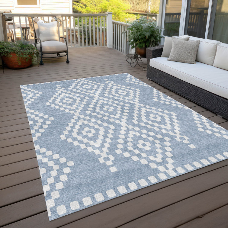 Malek Indoor/Outdoor Area Rug with Non-Slip Backing