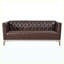 Canapé Chesterfield 79,1 po 3 places en similicuir PU capitonné-133235375
