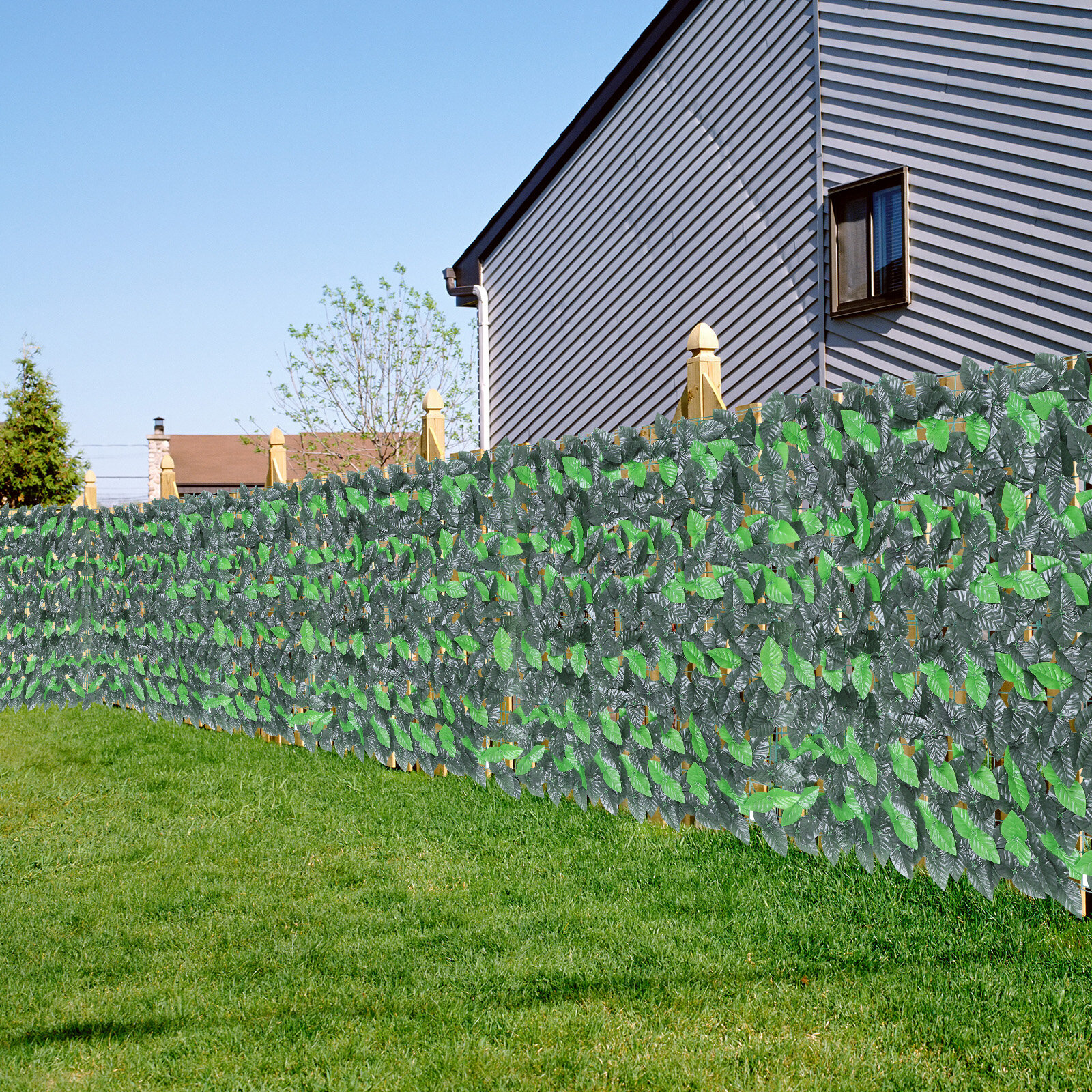 Konelia Faux Ivy Leaf Artificial Hedge Screen Privacy Fence Panel Wayfair 6069