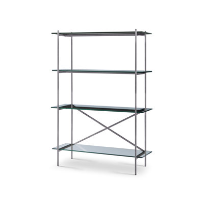 Jeanique 173.2cm H x 120cm W Stainless Steel Etagere Bookcase