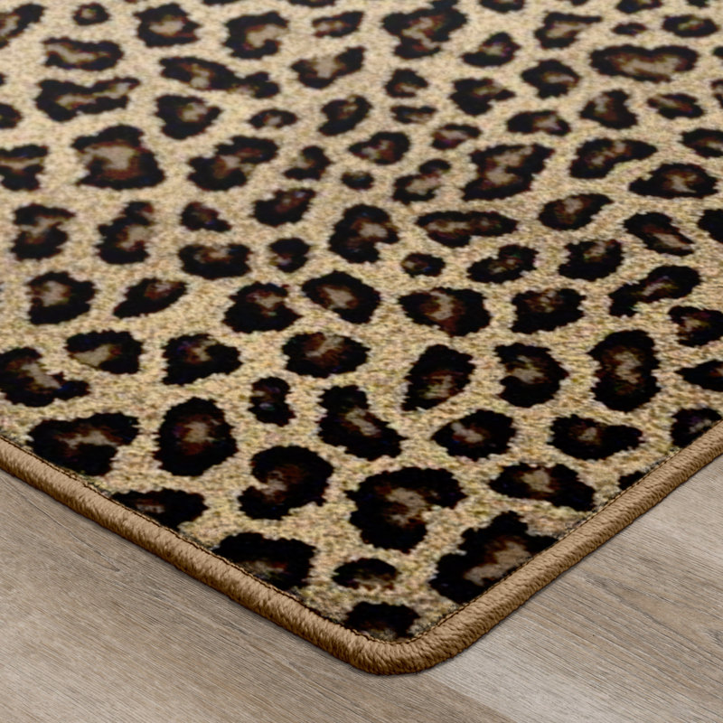 Léopard exotique, Rectangle 3 pi 10 po x 5 pi 4 po