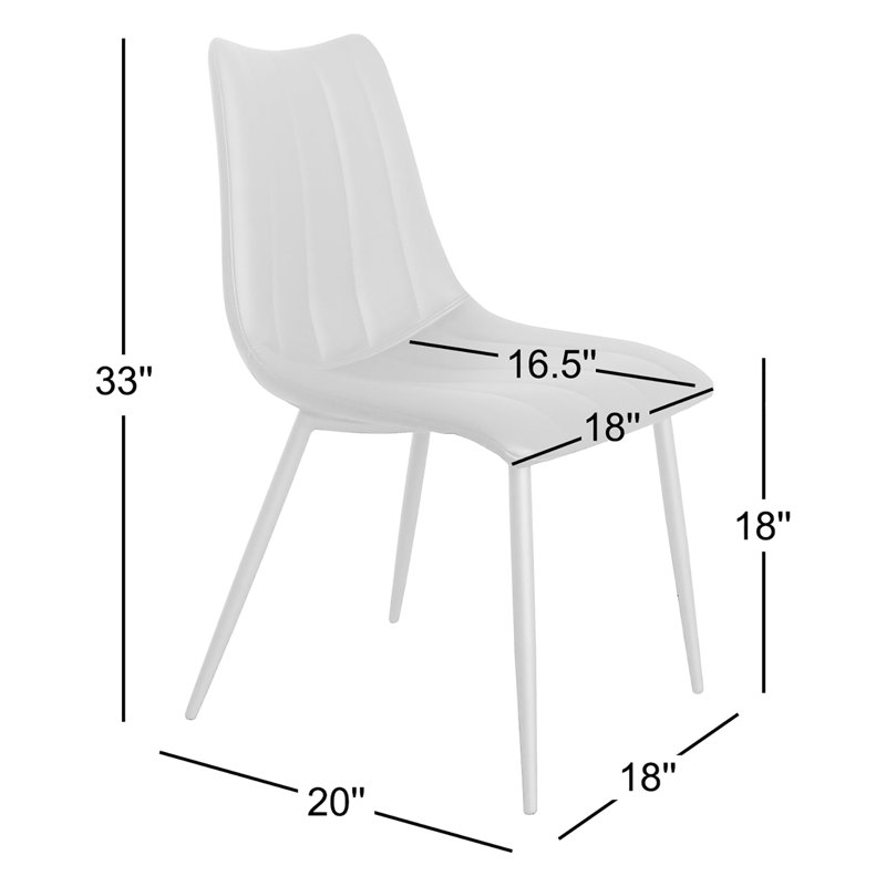 Finnigan Upholstered Dining Chair, Brown Faux Leather