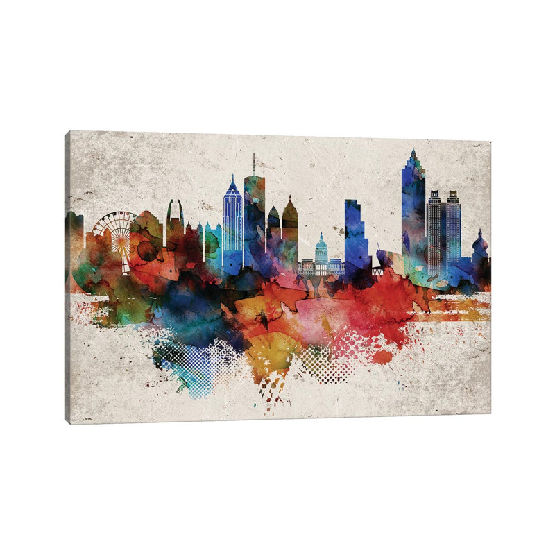 Atlanta Abstract - Print on Canvas, Wrapped Canvas, 152.5 cm H x 101.5 cm W x 3.175 cm D
