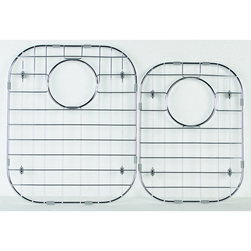 Stainless Steel Sink Grids – 16.5 in. x 13.38 in. & 14.38 in. x 10.75 in. (Set of 2 for 60/40 or 40/60 Bowls)