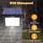 120led Solar Split + Integrated Induction Flood Light 6000k Two Packs