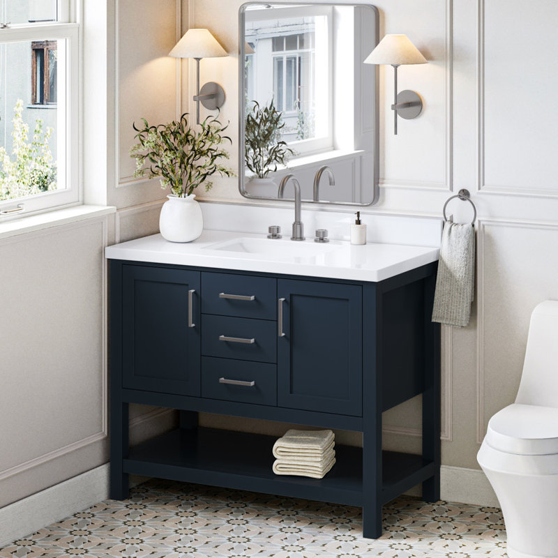 Bayhill 43'' W Single Vanity, Midnight Blue