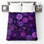 Couvre-lit matelassé à motif floral mauve toutes tailles-126079219