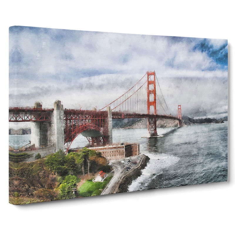Golden Gate Bridge Vol.5 - Wrapped Canvas, 50cm H x 76cm W x 3cm D