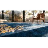 Antique Large Chinese Floral Hand Knotted Pile Rug