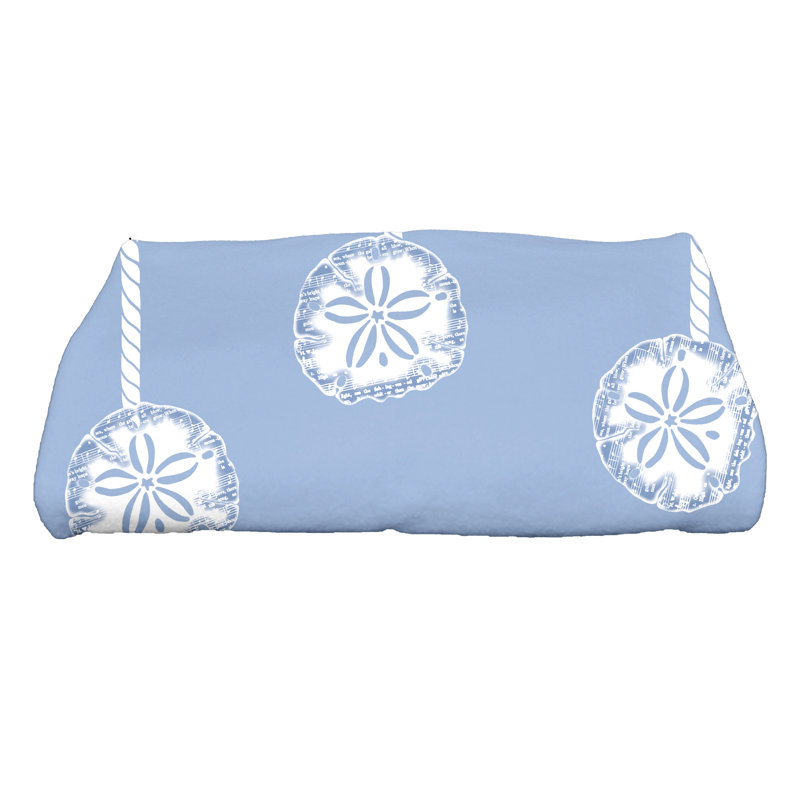 Serviette de bain ornement sanddollar Ashwin, Bleu