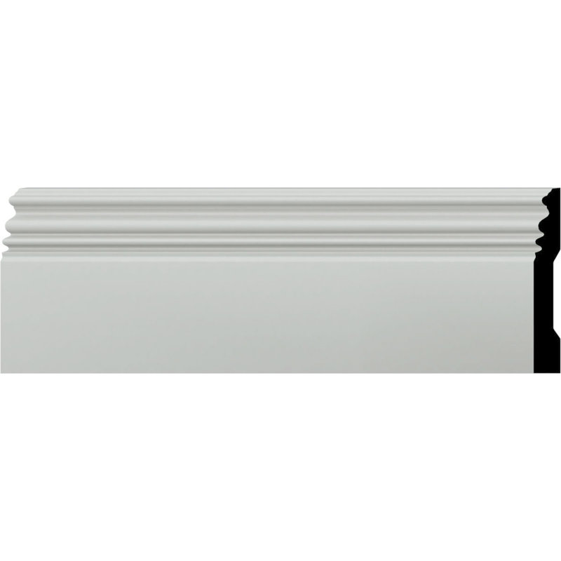 Moulure de plinthe Endurathane Classic, H 5 po x P 3/4 po x L 94 1/2 po, apprêtée en usine (paquet de 2)