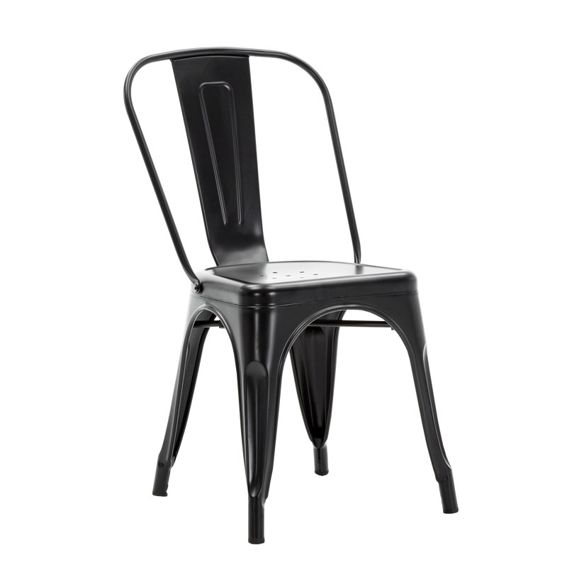 Chaise de patio empilable Wynn, Noir